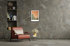 Arquitectura Brutalista Industrial Marrón y Verde, Construcción Geométrica sobre Papel