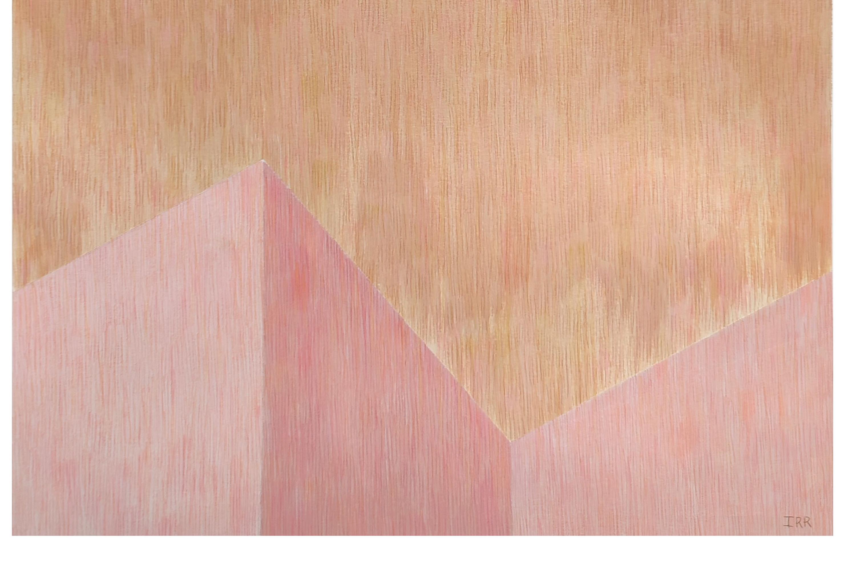 Minimalisme industriel, diptyque de paysages urbains, palette de pastels, paysage urbain moderne en vente 2
