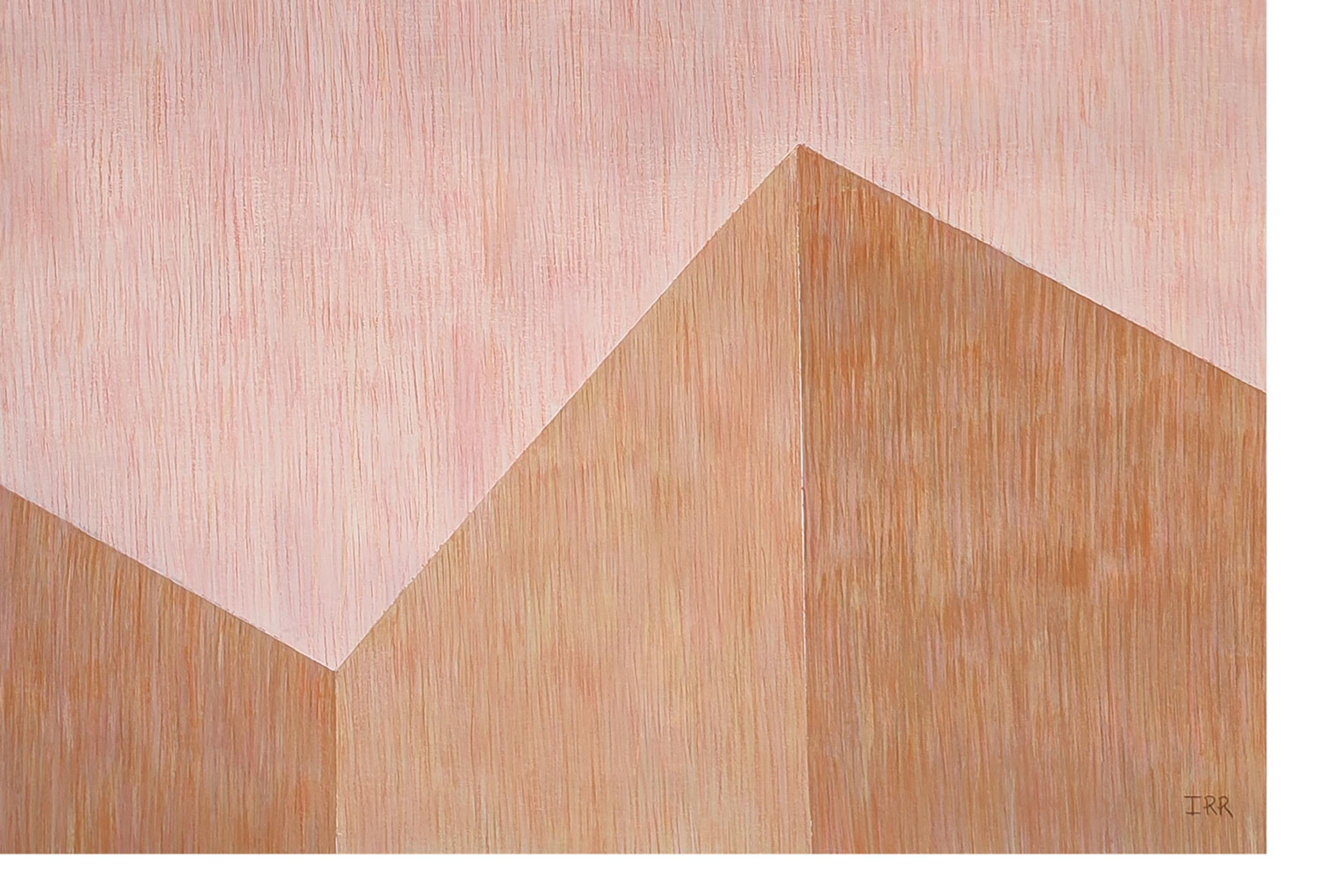 Minimalisme industriel, diptyque de paysages urbains, palette de pastels, paysage urbain moderne en vente 4