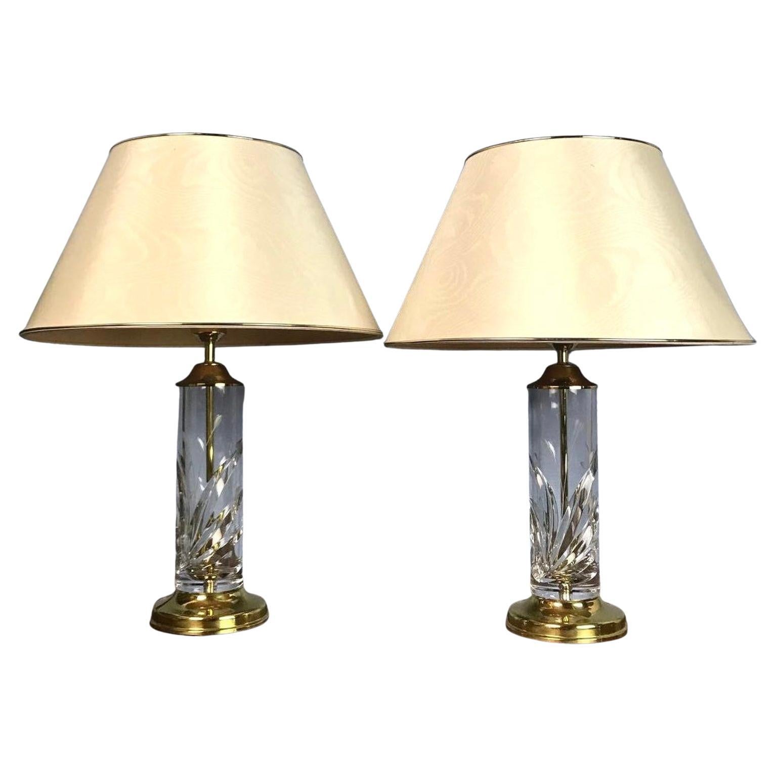 Nachtmann Pair of Table Lamp Vintage Lighting For Sale