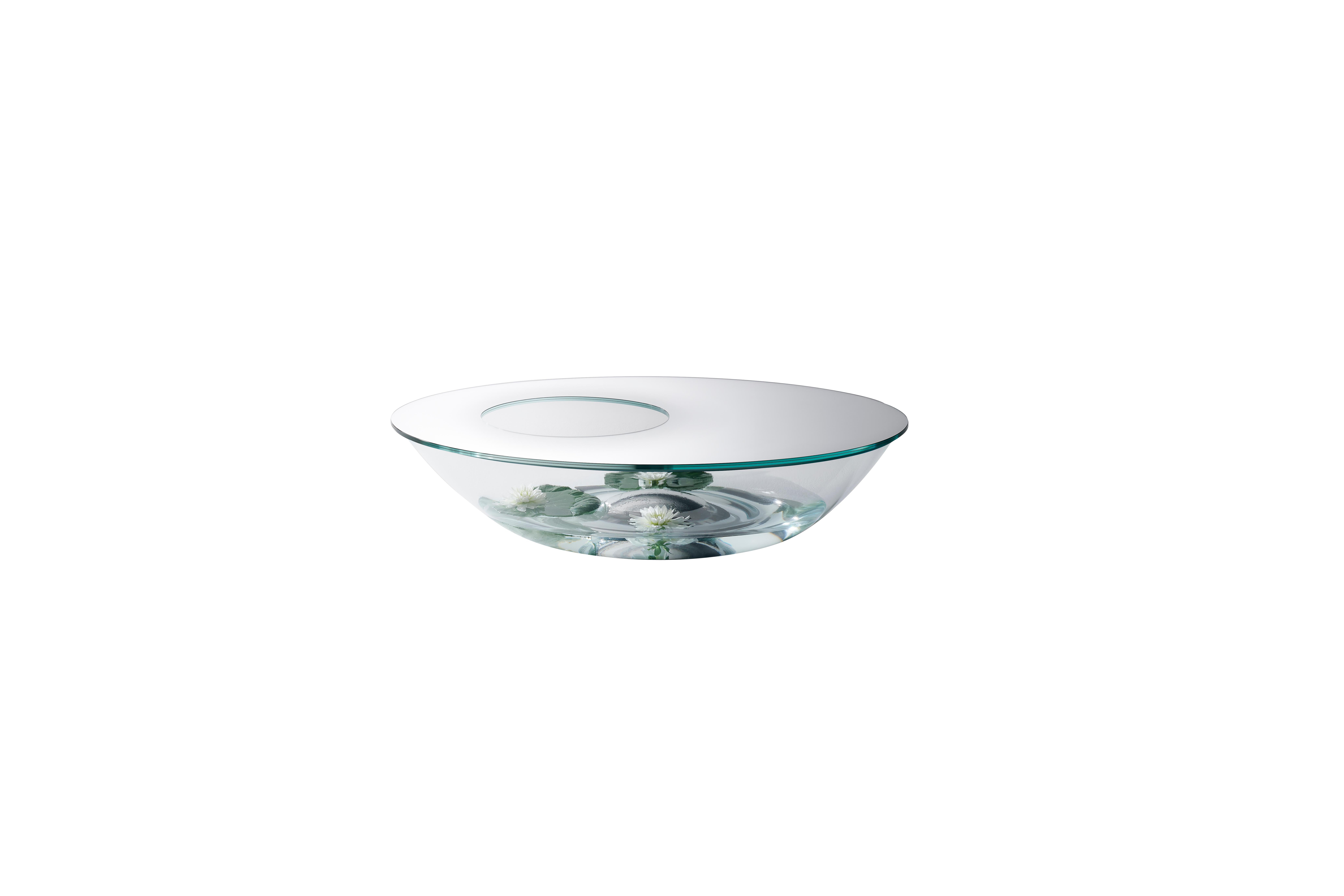 Italian NACRE Open Top Low Glass Table, by Yabu Pushelberg, for Glas Italia IN STOCK