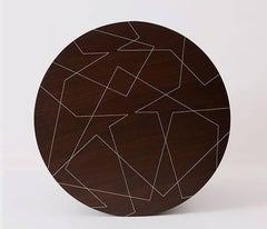 Nada Debs Classic Drum Occasional Table, American Walnut Eggshell Finish, Modern