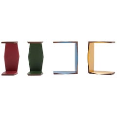 Nada Debs Origami C Occasional Table, American Walnut, Matt Painted Int, Modern
