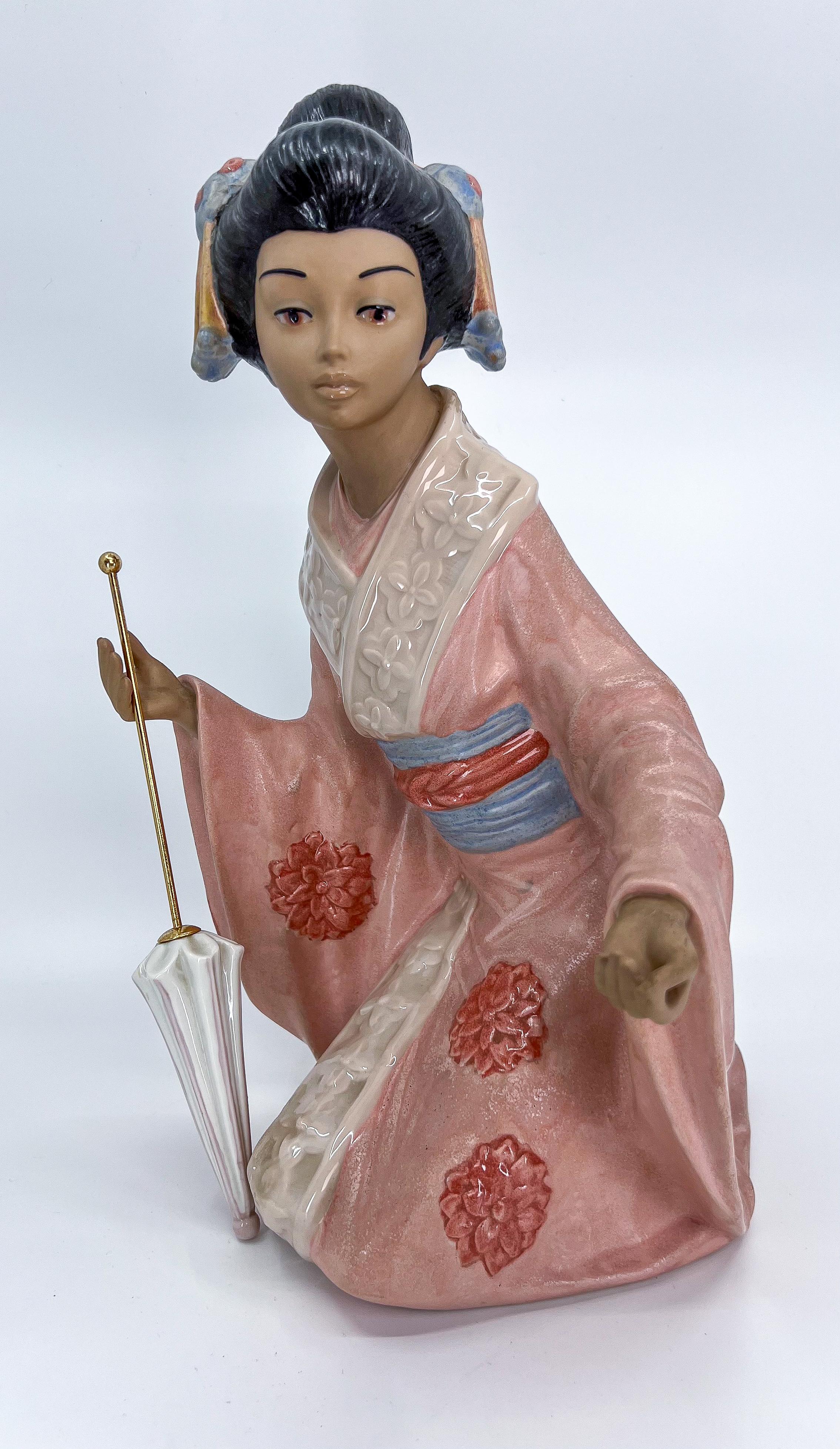 Nadal Porcelain Japanese Geisha Figurine Made in Spain For Sale 5