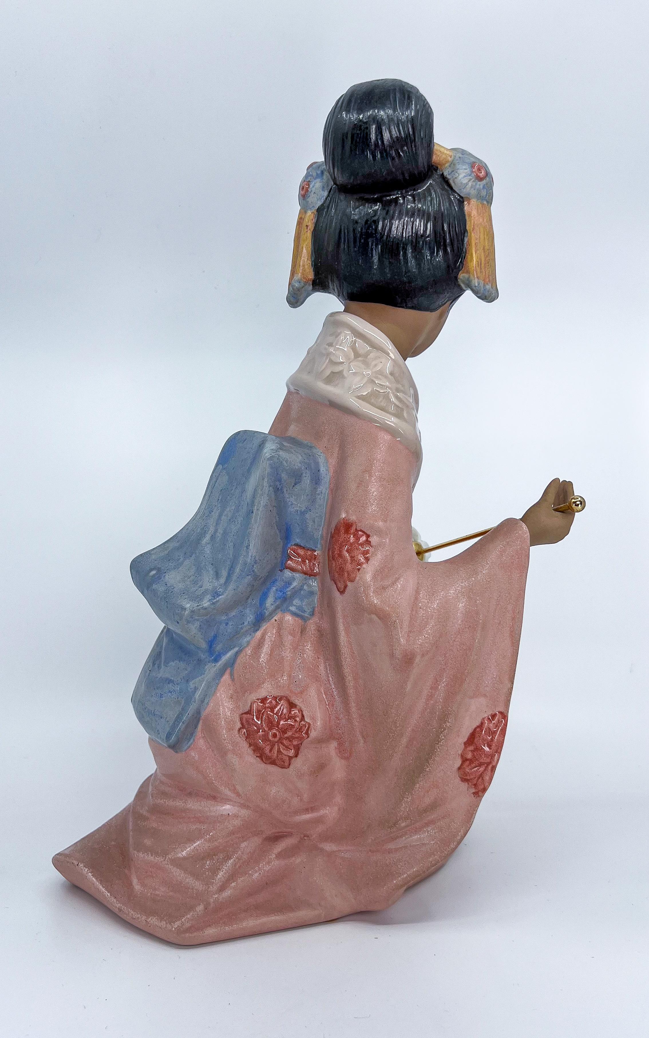 Spanish Nadal Porcelain Japanese Geisha Figurine Made in Spain For Sale
