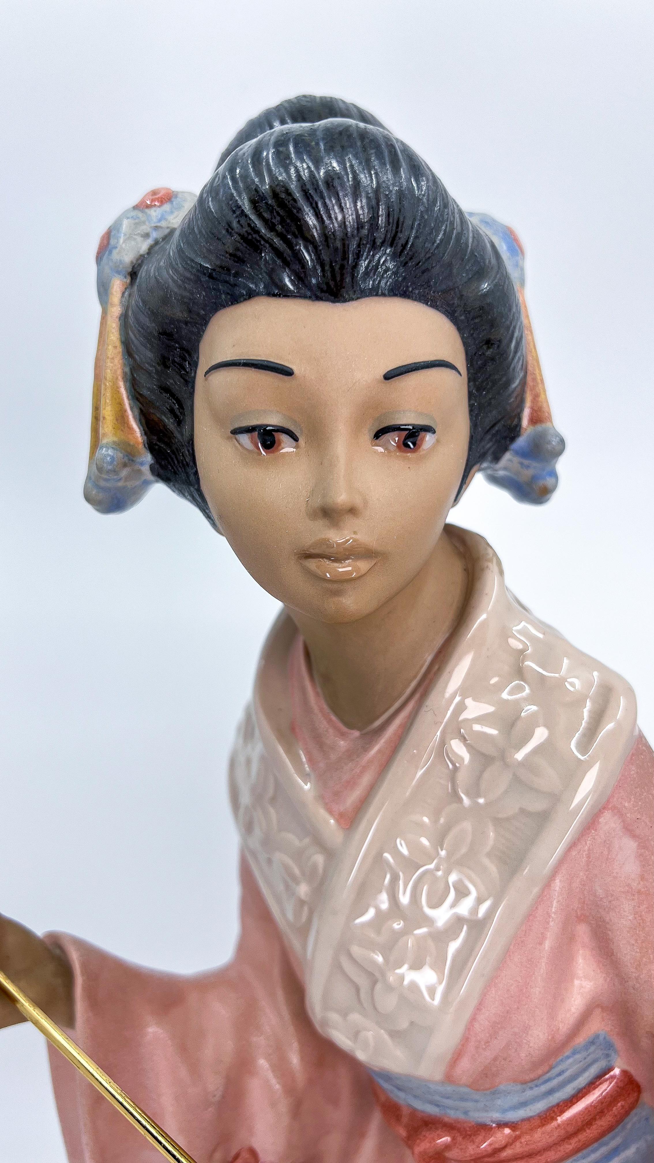 Nadal Porcelain Japanese Geisha Figurine Made in Spain For Sale 2