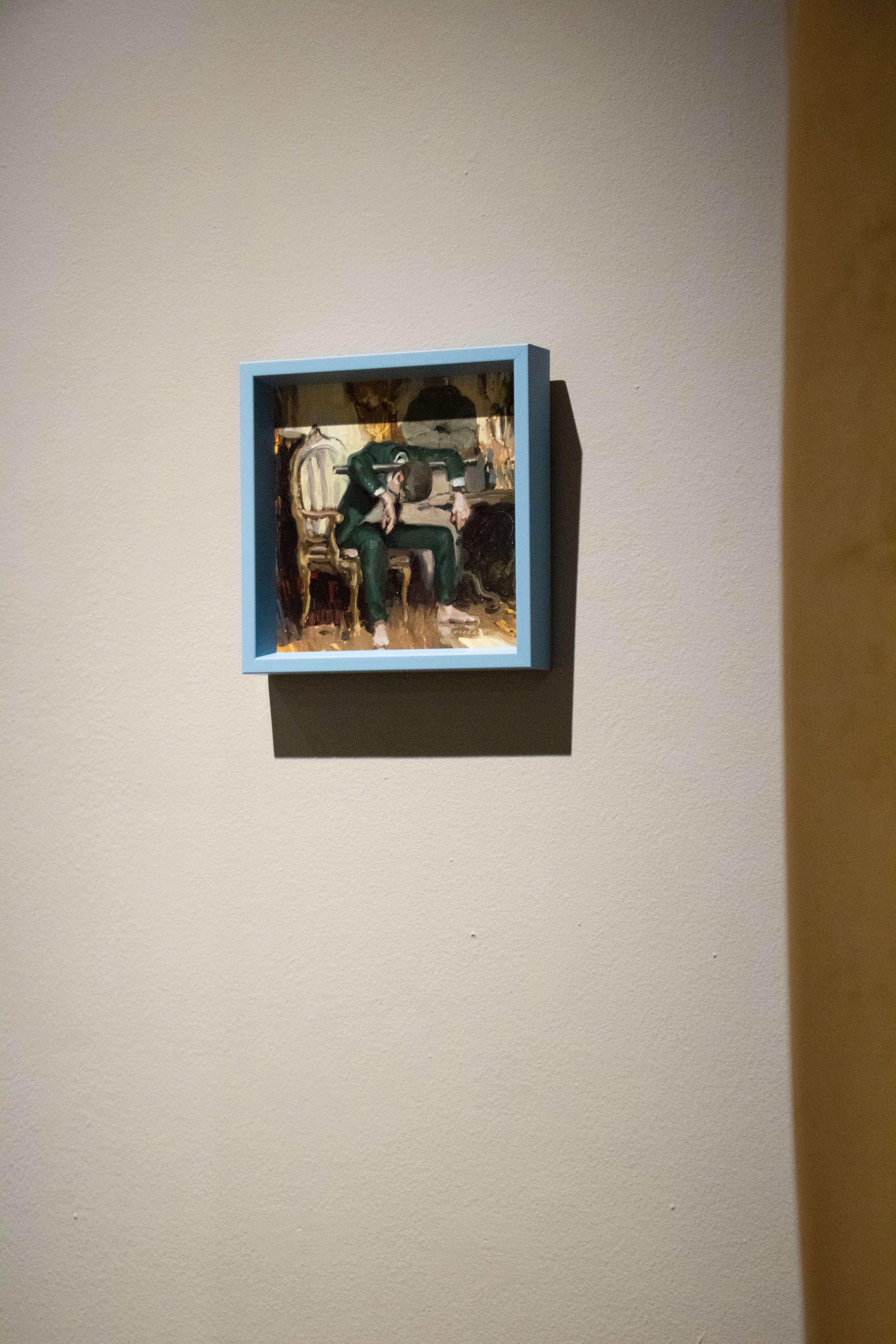 „Something in the Way“ (2024) von Nadezda, Original-Ölgemälde auf Tafel im Angebot 2