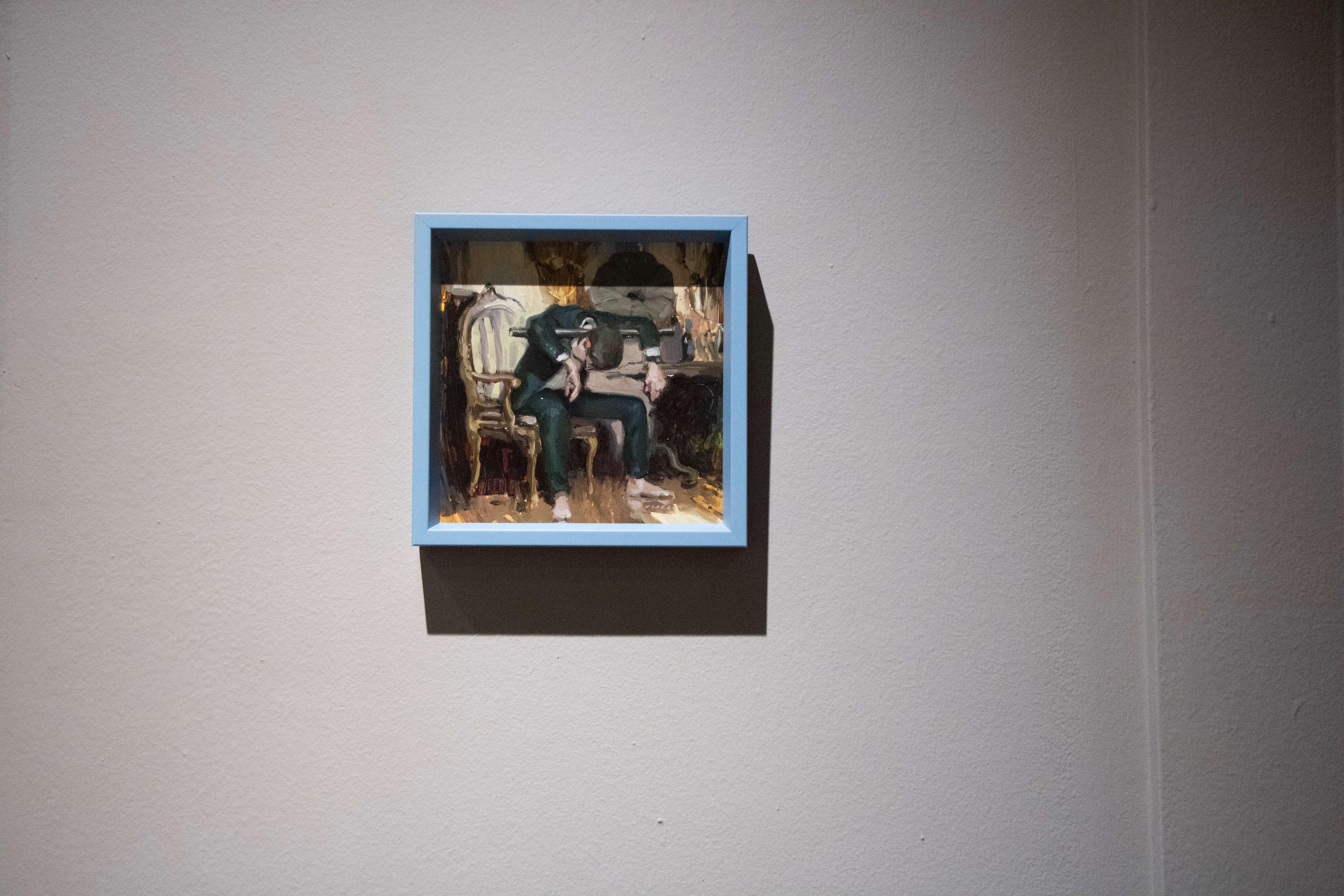 „Something in the Way“ (2024) von Nadezda, Original-Ölgemälde auf Tafel im Angebot 5