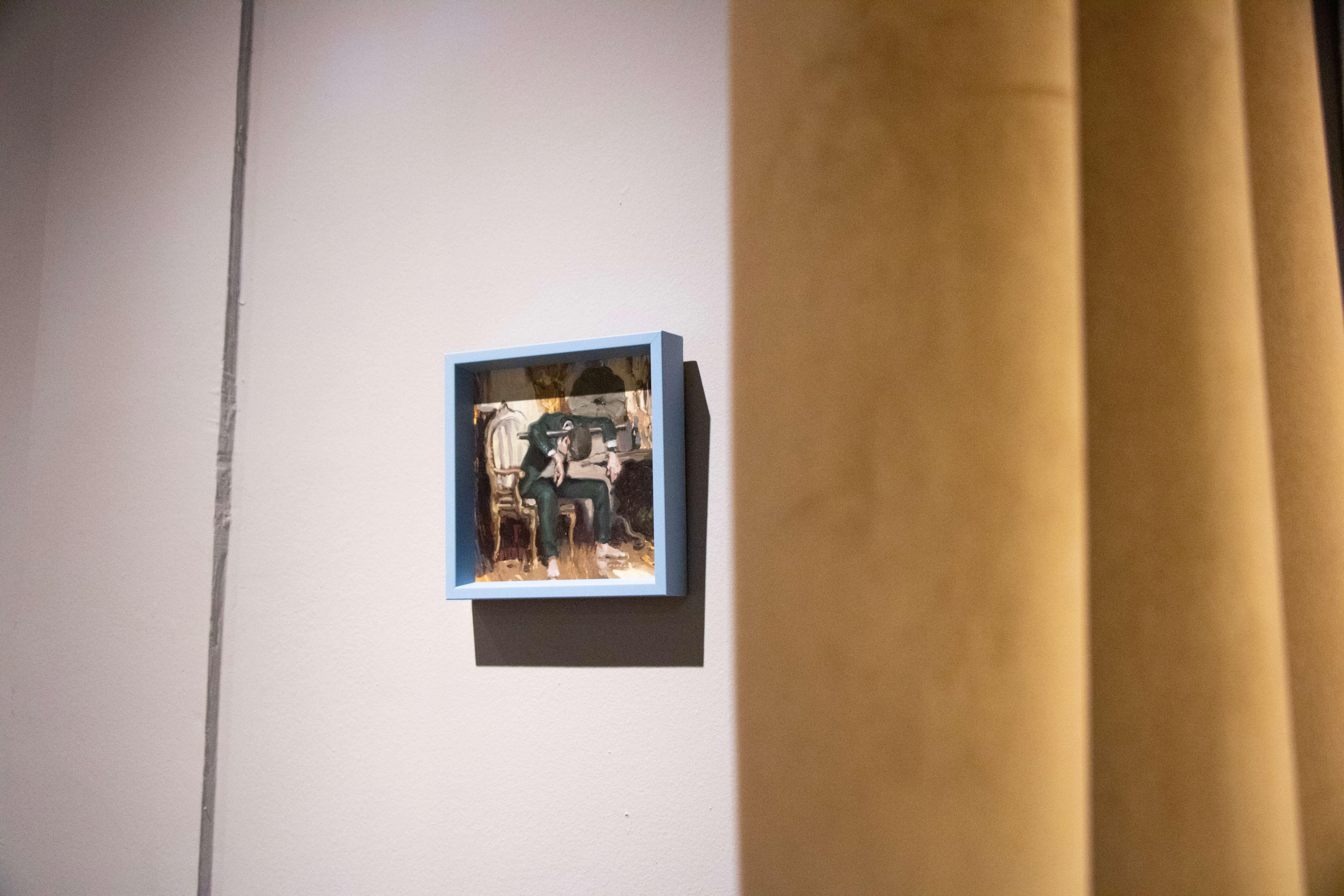 „Something in the Way“ (2024) von Nadezda, Original-Ölgemälde auf Tafel im Angebot 8
