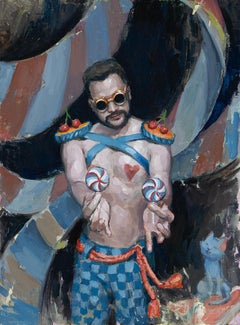 "Sweetman" (2024) By Nadezda, Original Oil Surrealist Portrait Painting