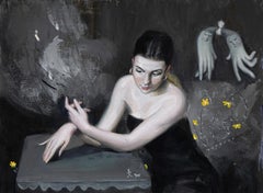 "La izquierda y la derecha" (2024) Por Nadezda, Pintura original al óleo con retrato