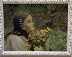 "Wild Flowers" (2025) Realist Still-Life of Flora and Female Figure