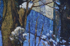 " In the rays of the sun" Original large impressionistic  winter landscape.