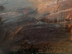 “A lush bouquet in a pink vase” Original floral painting. Large vertical .