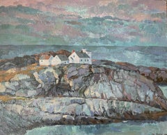 "At the end of the world" Original impressionistic landscape. Large Horizontal