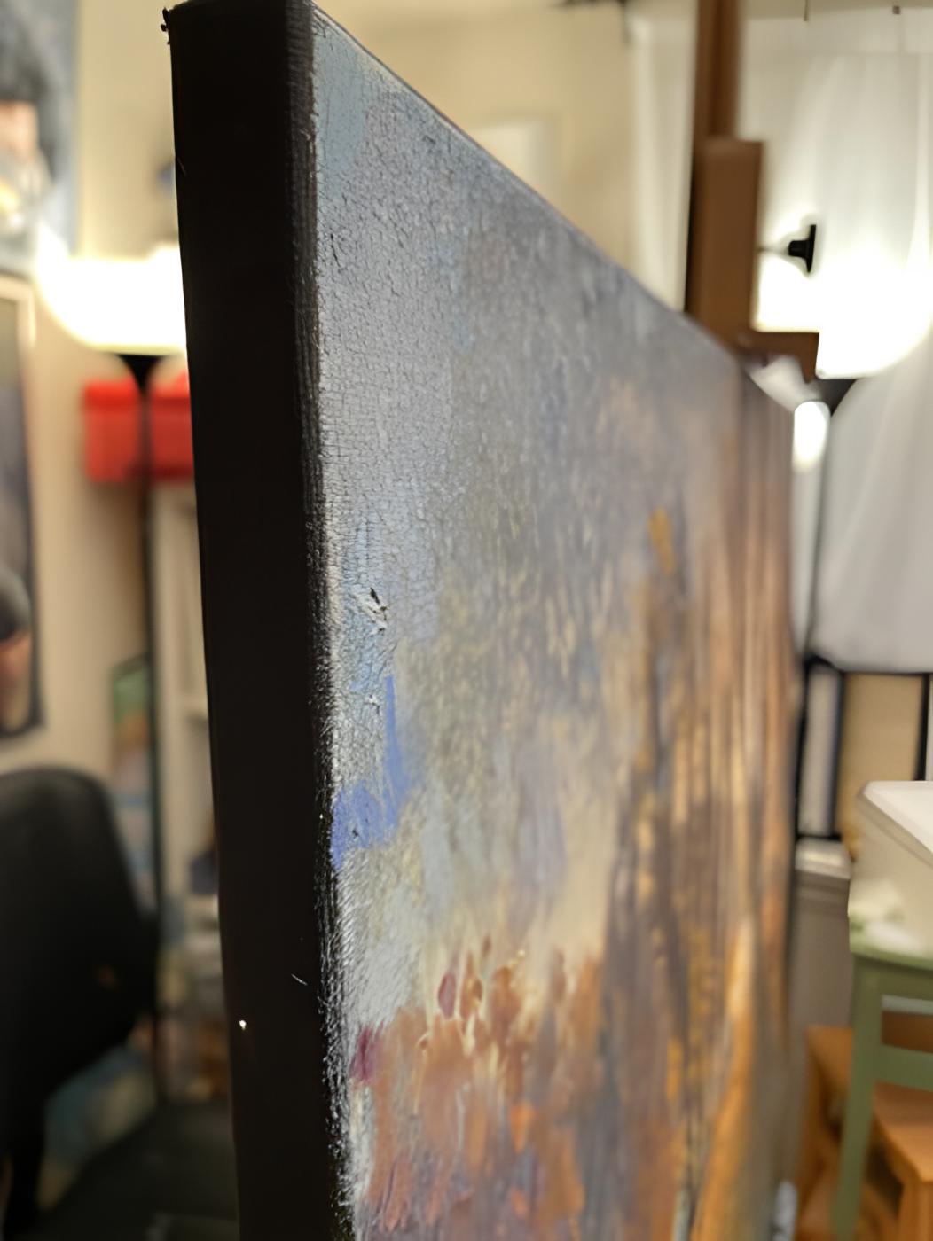 Dans cette peinture à l'huile, j'ai adopté la fluidité de l'impressionnisme pour capturer la grâce éphémère de la nature. Le doux jeu de lumière à travers les arbres, la chaleur des feuilles mortes et le chemin serein invitent à la paix et à la