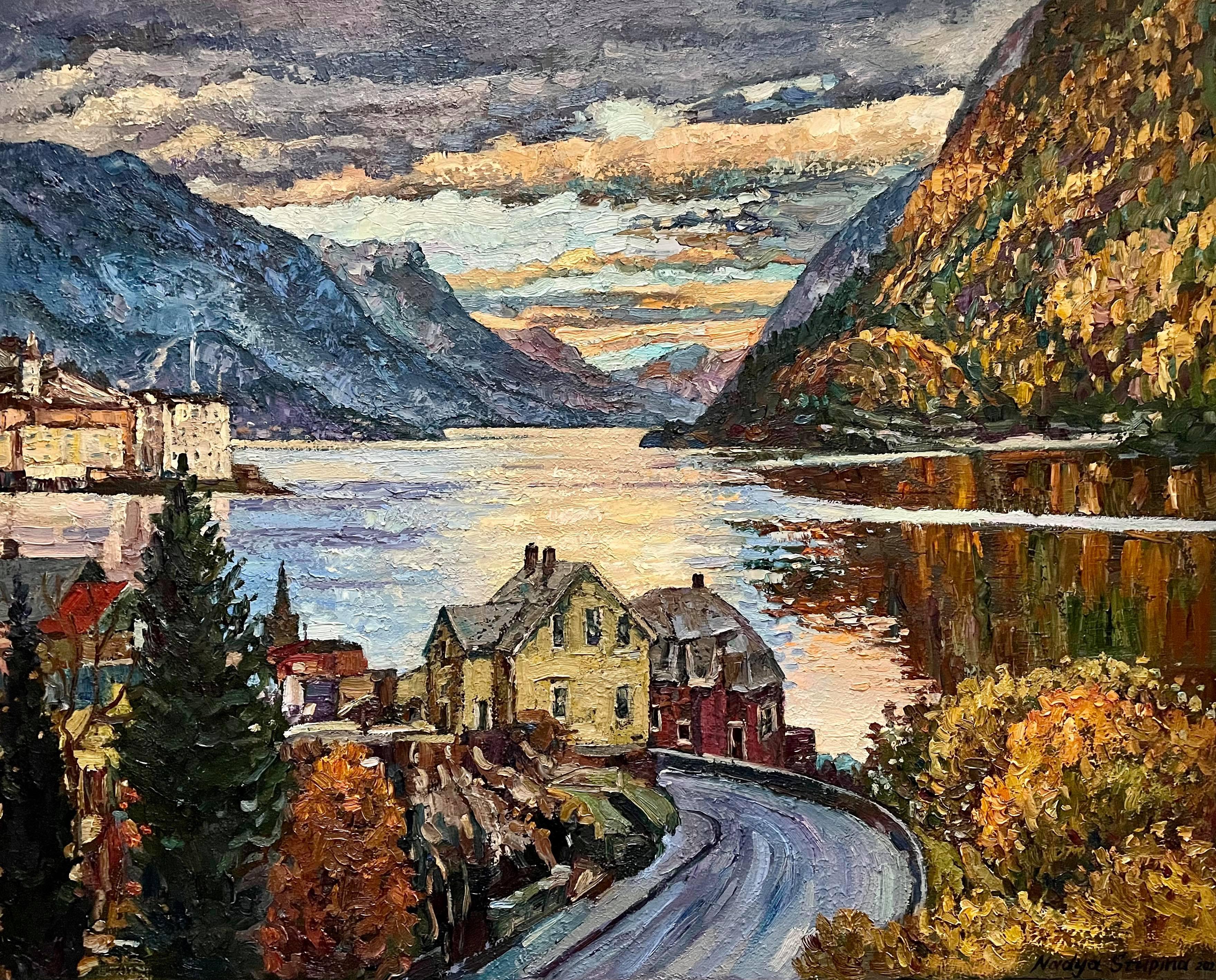 Nadezda Stupina Landscape Painting – Herbst Odda