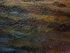 "Bergen. Die Stille des Weihnachtsmorgens": Originelle Landschaft. Impasto.