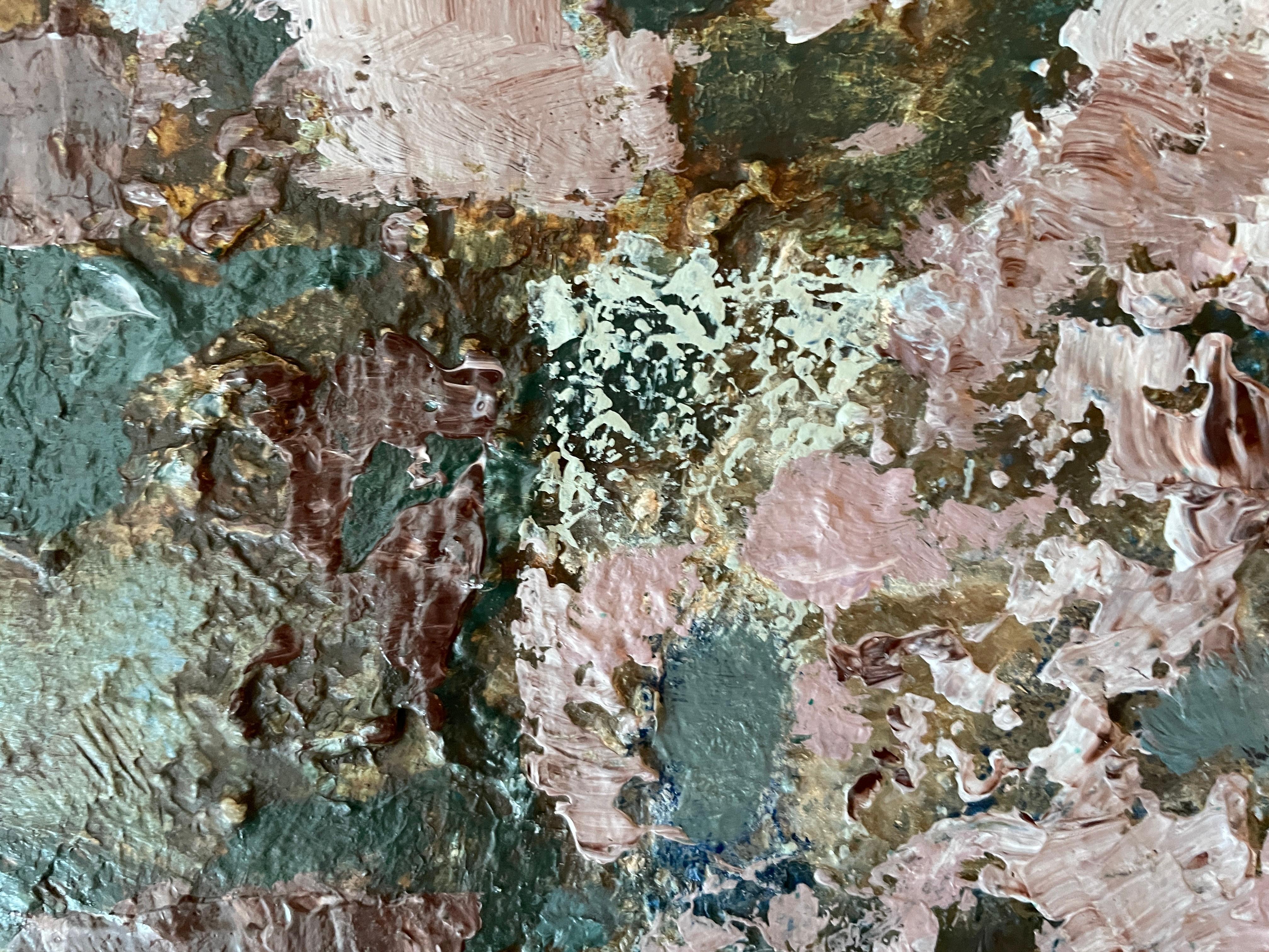 “Boundaries of time��” Original abstract painting. Impasto acrylic on canvas. - Painting by Nadezda Stupina