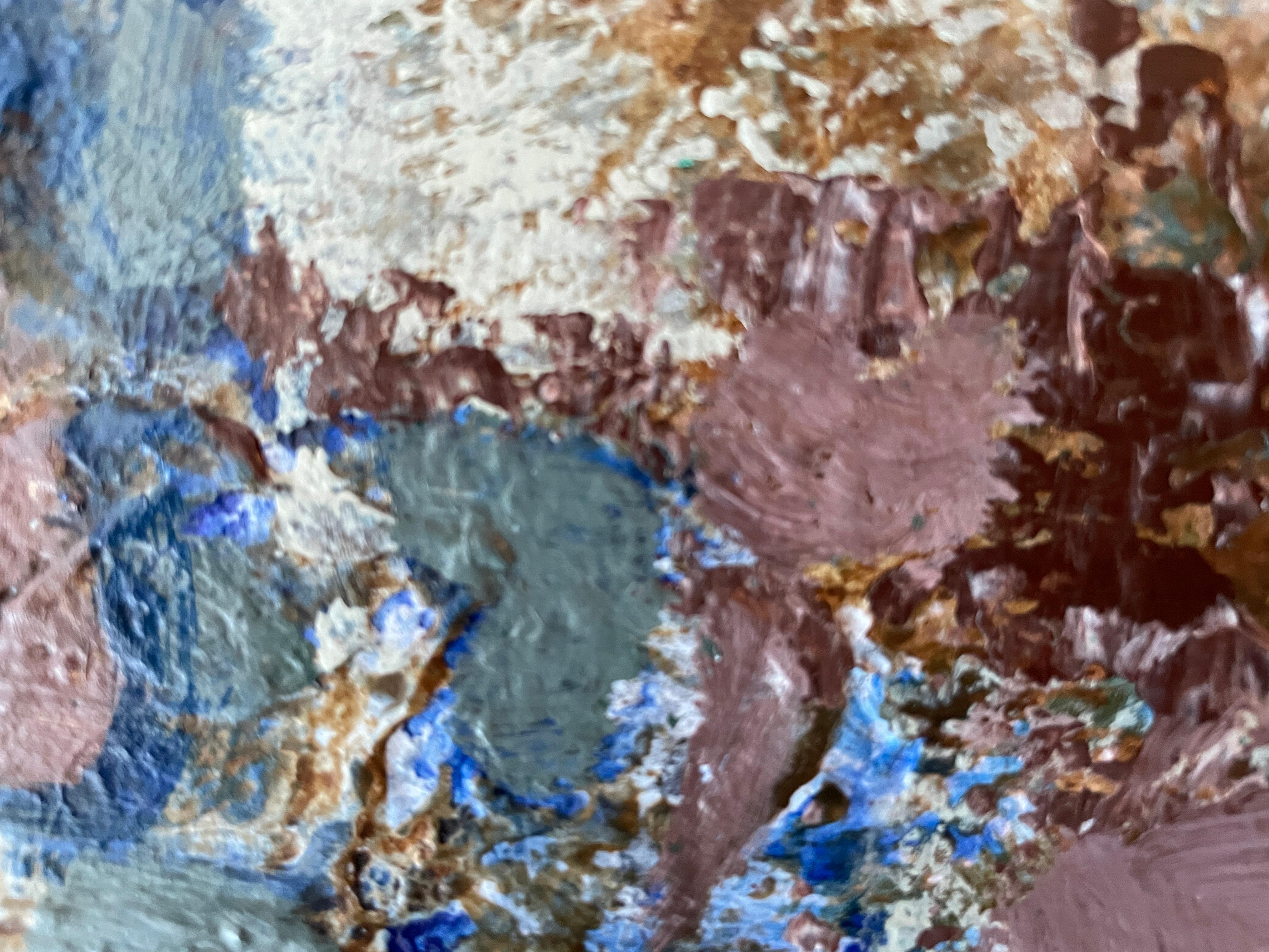 “Boundaries of time” Original abstract painting. Impasto acrylic on canvas. For Sale 1