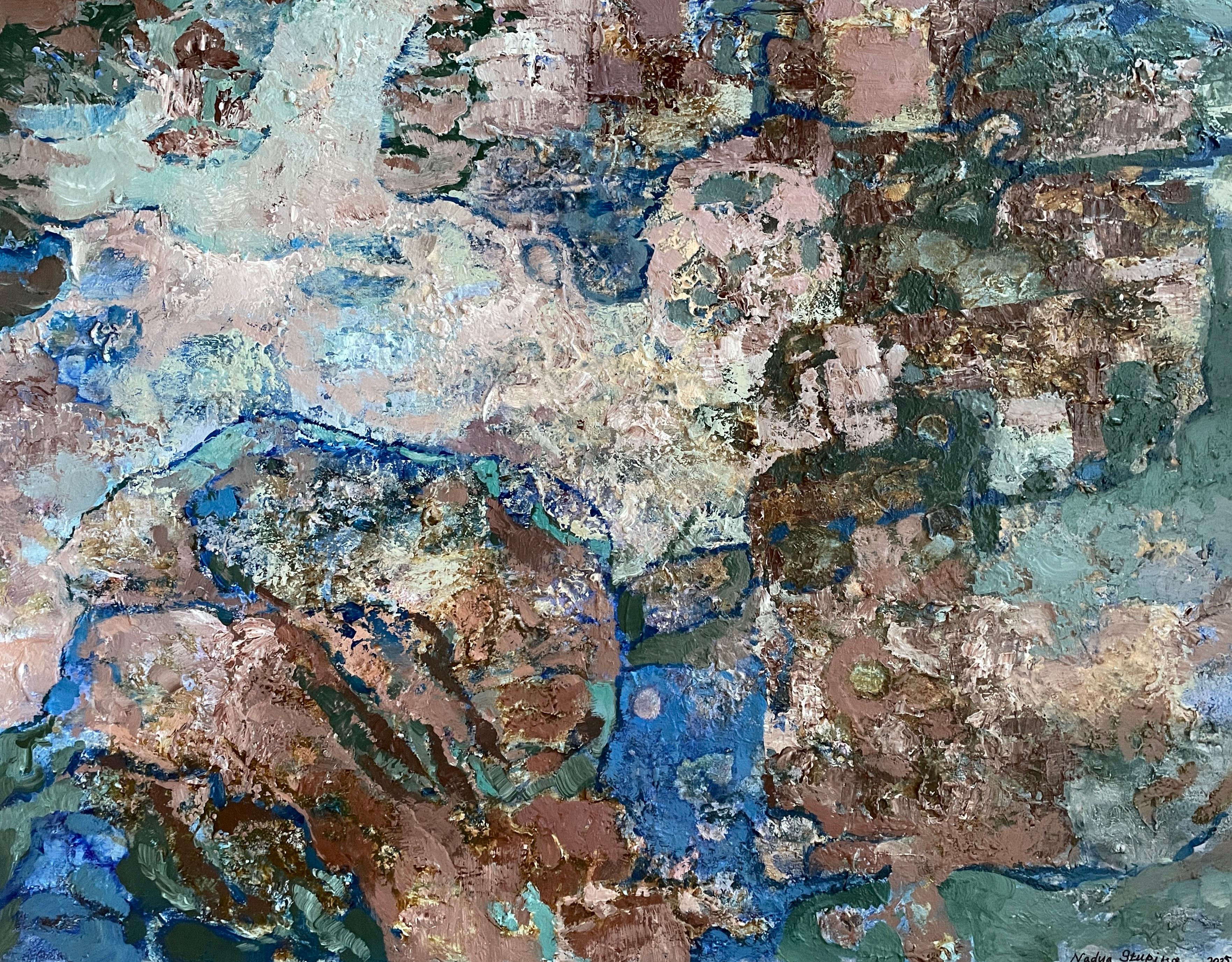 “Boundaries of time” Original abstract painting. Impasto acrylic on canvas.