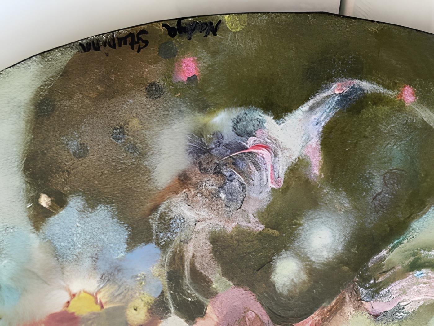 In this oil painting, I've captured the essence of nature's symphony, intertwining hues and textures to create a visual melody. The circular canvas embraces the harmony of blossoms in a dance, a celebration of life and its perennial beauty. Each