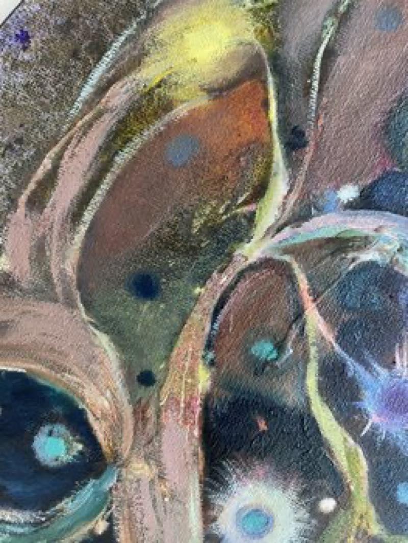 Abbracciando le belle arti con i colori a olio, ho riversato la mia anima nella creazione di un arazzo di emozioni in fiore. Le tonalità vivaci danzano come una sinfonia della natura, evocando la crescita, il rinnovamento e la pura gioia di