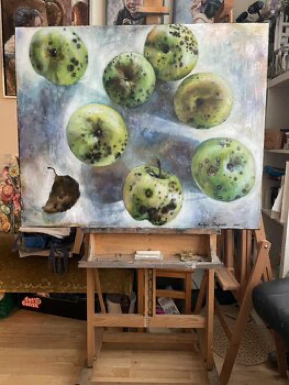 Hyperrealismus. Großes Format . Horizontal . Acryl auf Leinwand. 