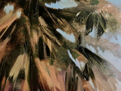 Jardin Albert , Impressionistic Landscape Painting, Large Oil Canvas