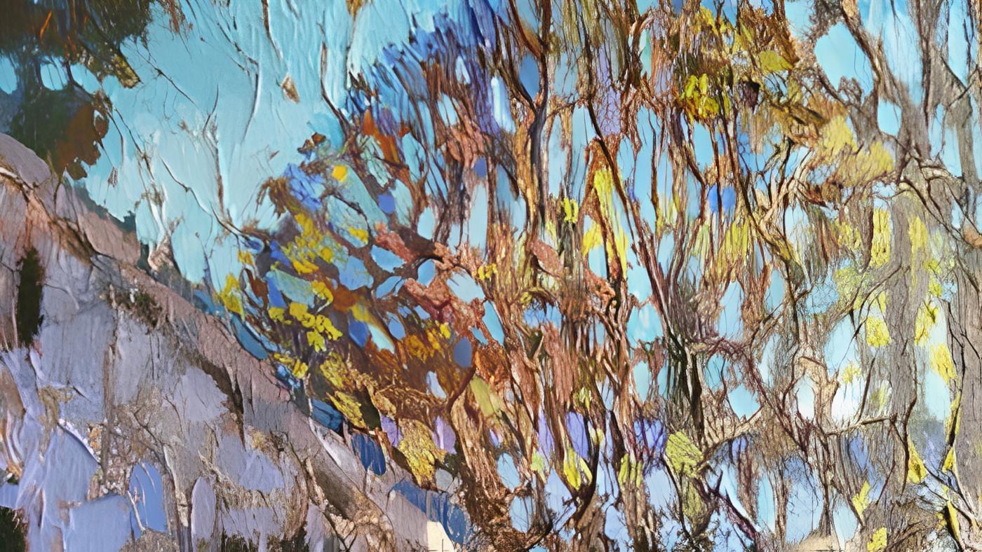 Al crear este lienzo, intenté combinar la riqueza táctil de la impresión en relieve con la profundidad de la pintura al óleo. Inspiradas en la danza de la naturaleza con la luz y la sombra, mis pinceladas capturan una alquimia de impresionismo y