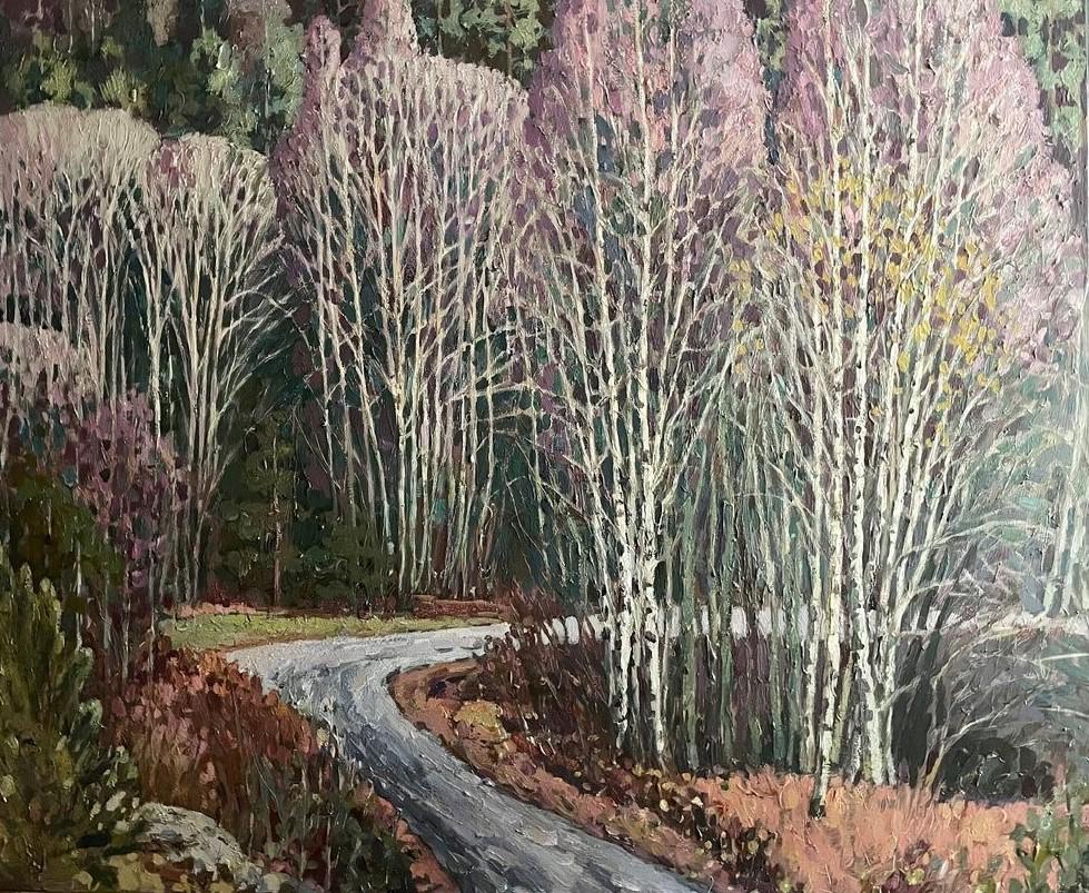 Landscape Painting Nadezda Stupina - Lacets de novembre
