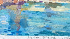 Leuchtturm auf Soller. Original Landschaftsgemälde . Kleine Größe . Geschenk