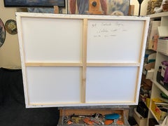 «Lofoten night» Original landscape painting. Large. Oil on canvas.