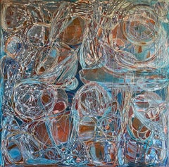 "Micro&Macro. Insomnia." Large oil painting .Abstract expressionist works