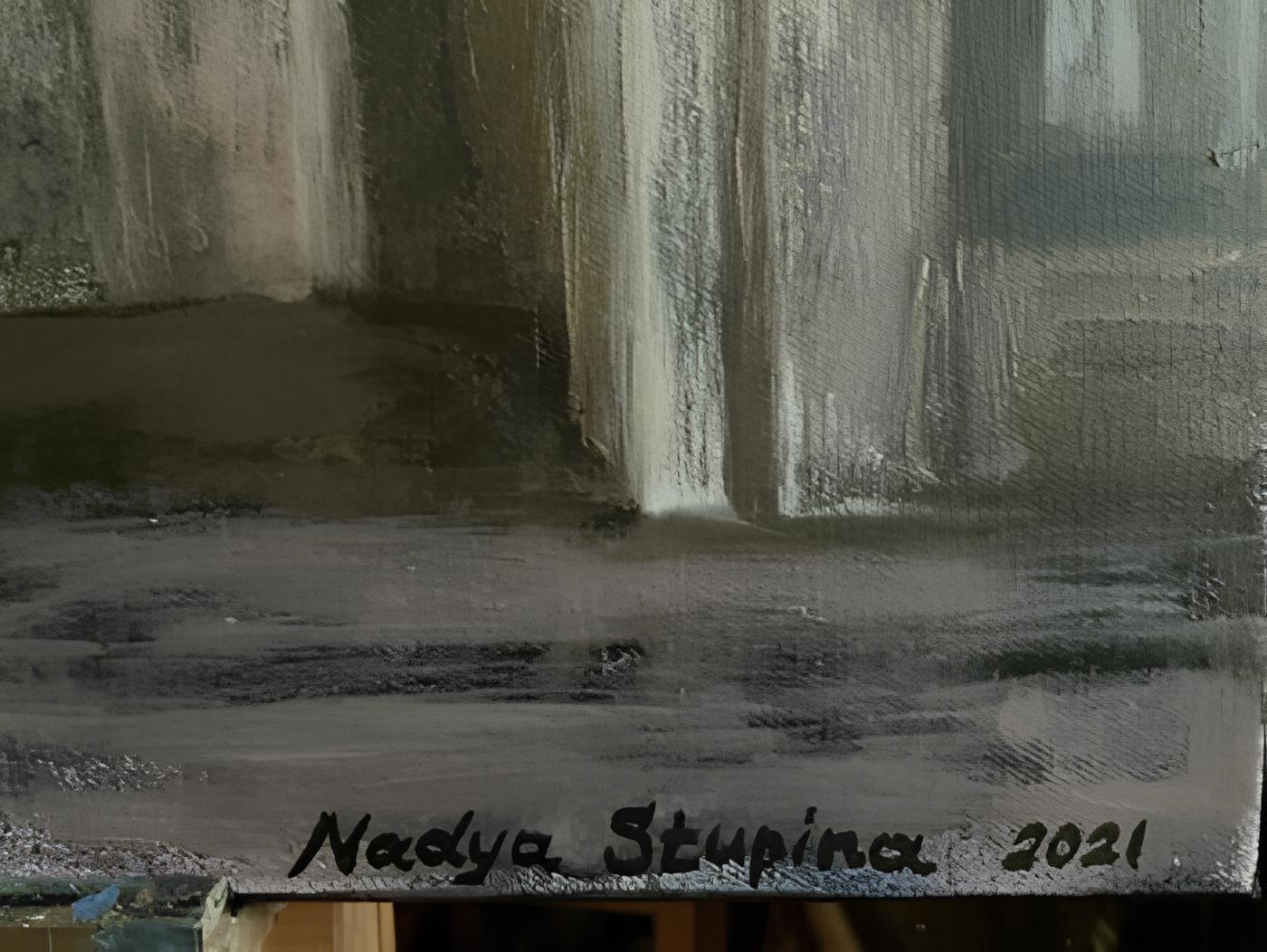 Morgen von Old Nice – Painting von Nadezda Stupina