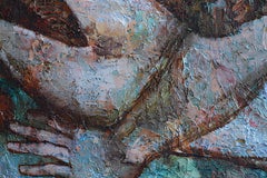 "Nastya" Original contemporary portrait. Large acrylic/oil painting