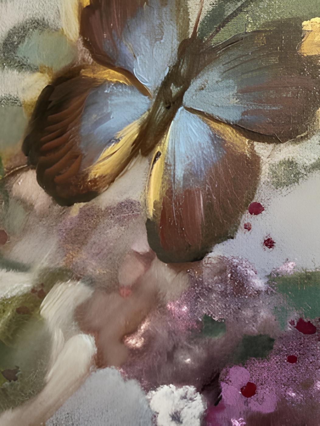 Night moths - Contemporary Painting by Nadezda Stupina