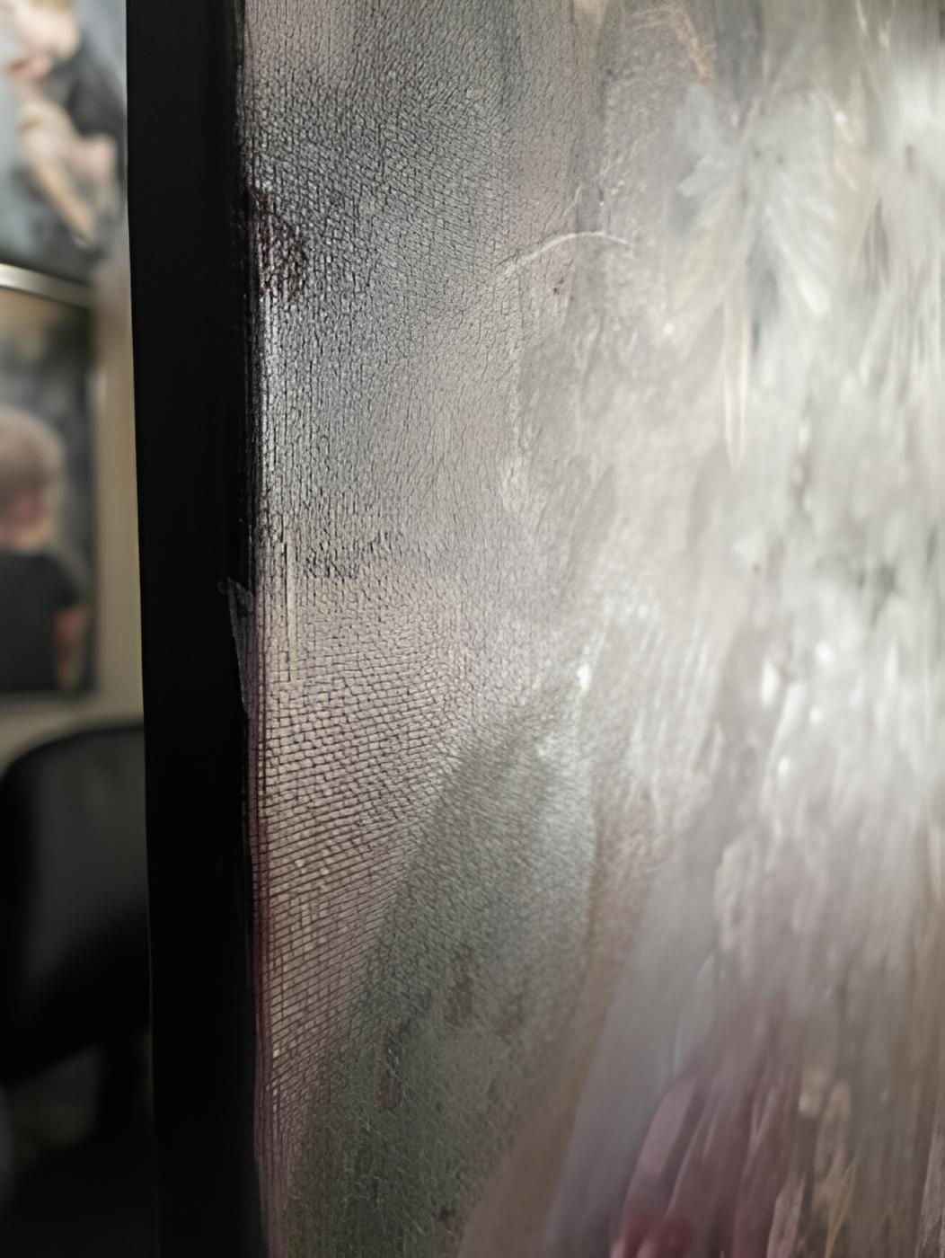 Imbued with the essence of the enigmatic night, I crafted this piece with tender strokes of acrylic and oil, weaving a dance of moths amidst blossoms that shimmer in the twilight. Every petal and wing pulses with a life of its own, an ode to