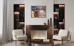 "Night outside the window" Original ippressionistic Autumnal landscapes