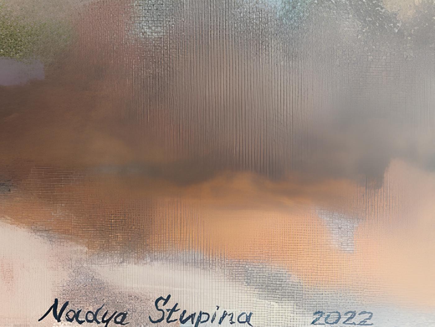 „Night outside the window“ Original ippressionistische Landschaft. Ölgemälde im Angebot 2
