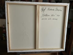 "Nord. Blu del Nord. "Paesaggio impressionistico originale. Impasto ad olio