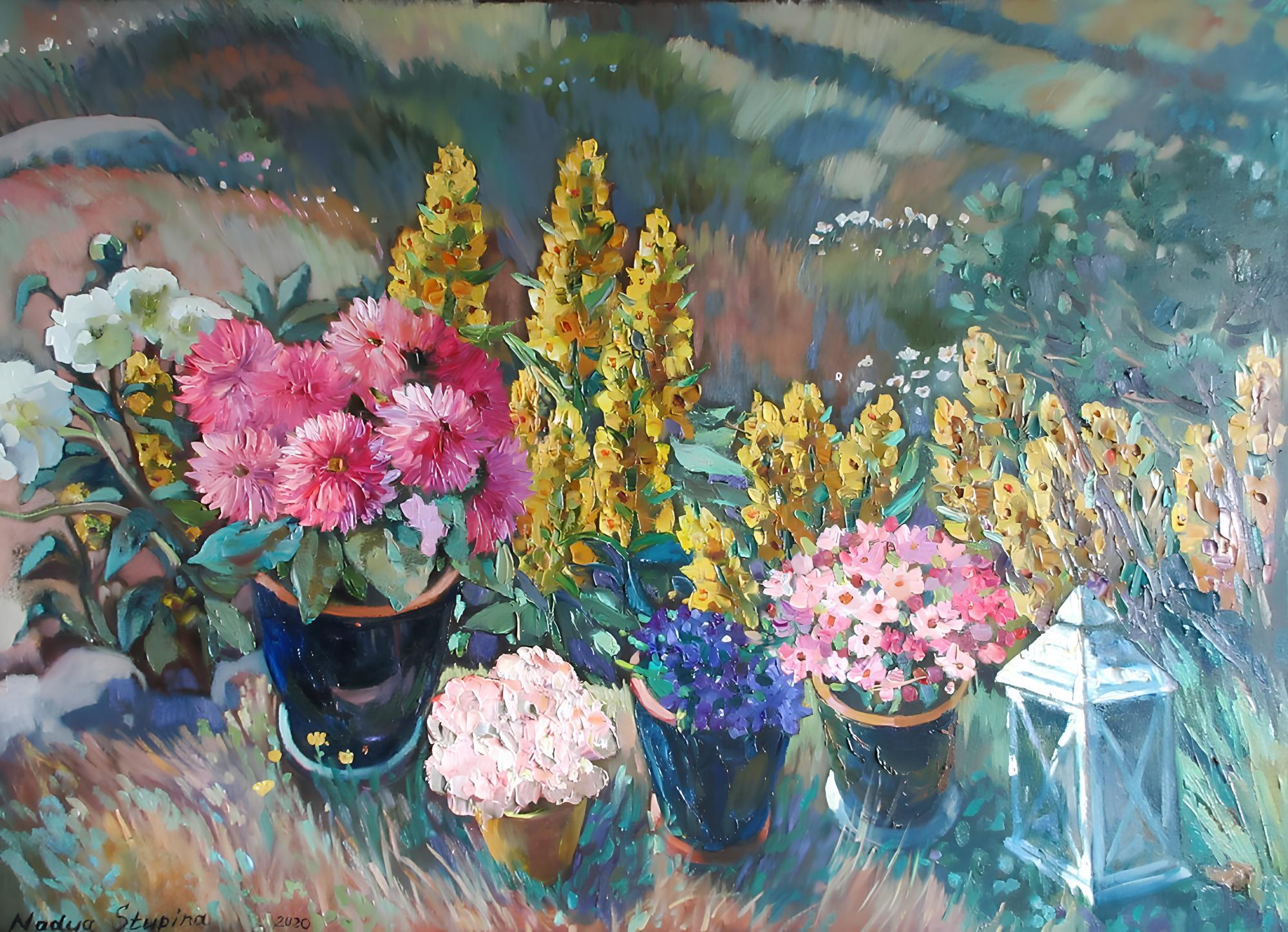 Nadezda Stupina Still-Life Painting - Small garden