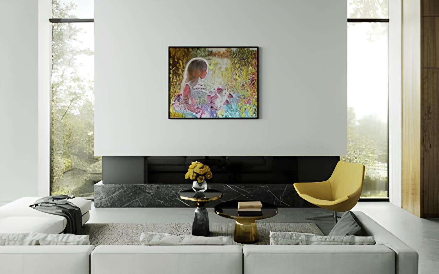 Dans cette pièce, j'ai mis toute mon âme à capturer l'essence du renouveau et de la tranquillité. Par une danse d'acryliques et d'encres, j'ai rendu une figure immergée dans un paysage de rêve de la flore, incarnant l'esprit serein de l'éveil de la