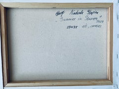 Summer in Stavern. Original landscape painting. Small size . Impasto. Oil