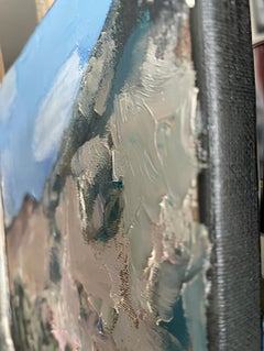 "Sun in the Alps" Original Impressionistic Landscape . Oil painting