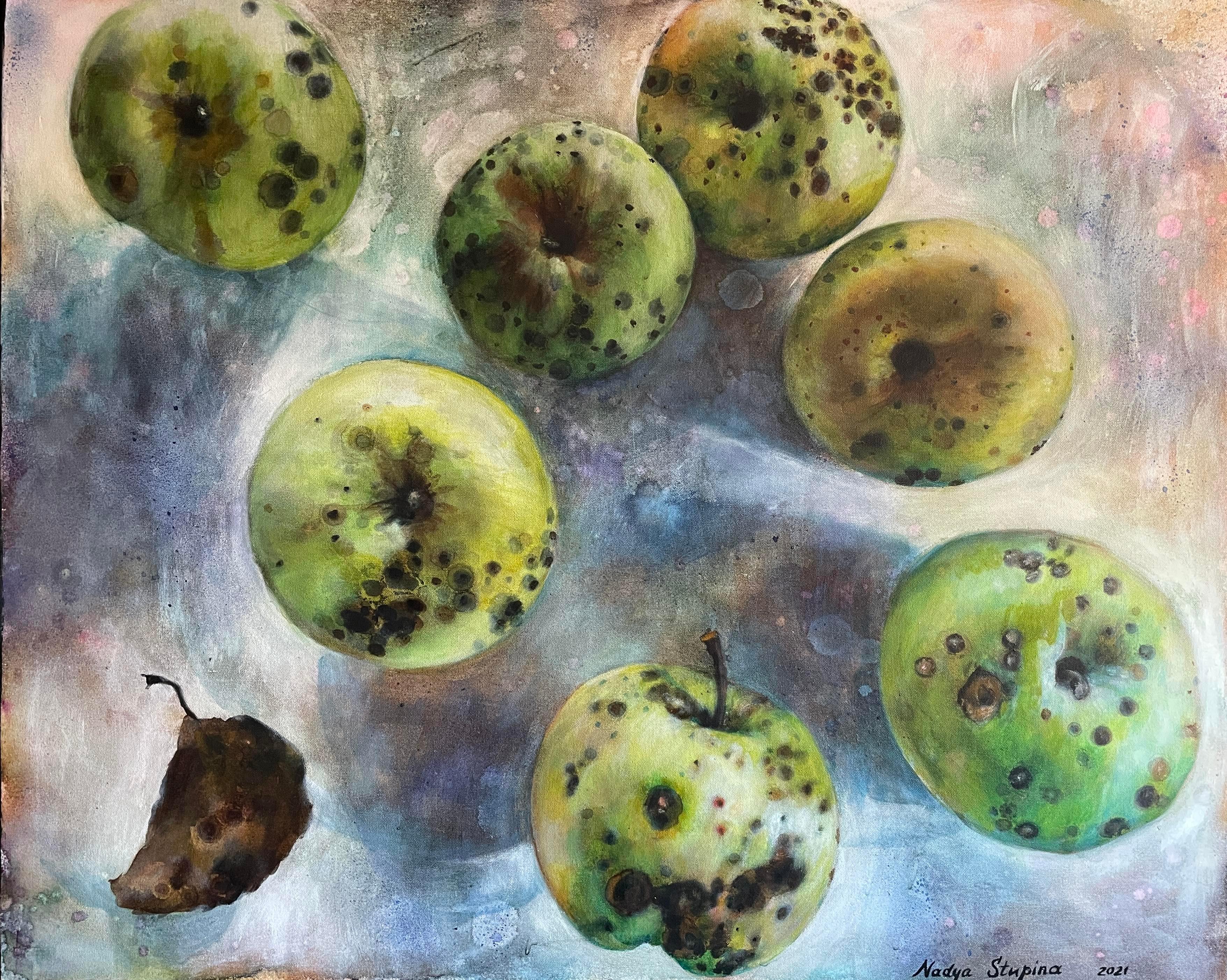 Nadezda Stupina Still-Life Painting - "Unattractive" Hyper realism. Large size . Horizontal . Acrylic on canvas.