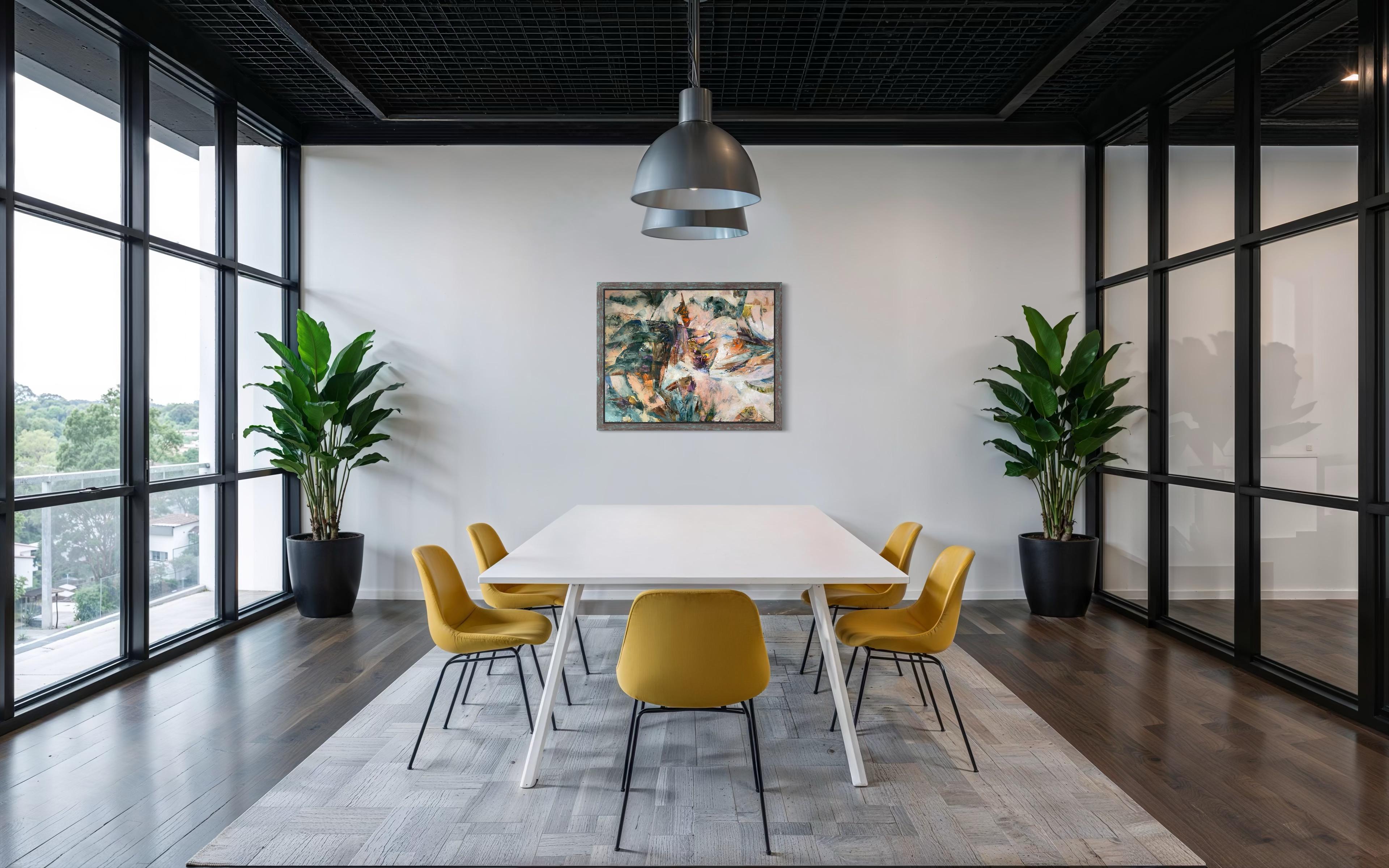 “Waiting for a miracle “ Original abstract painting. Large horizontal For Sale 6