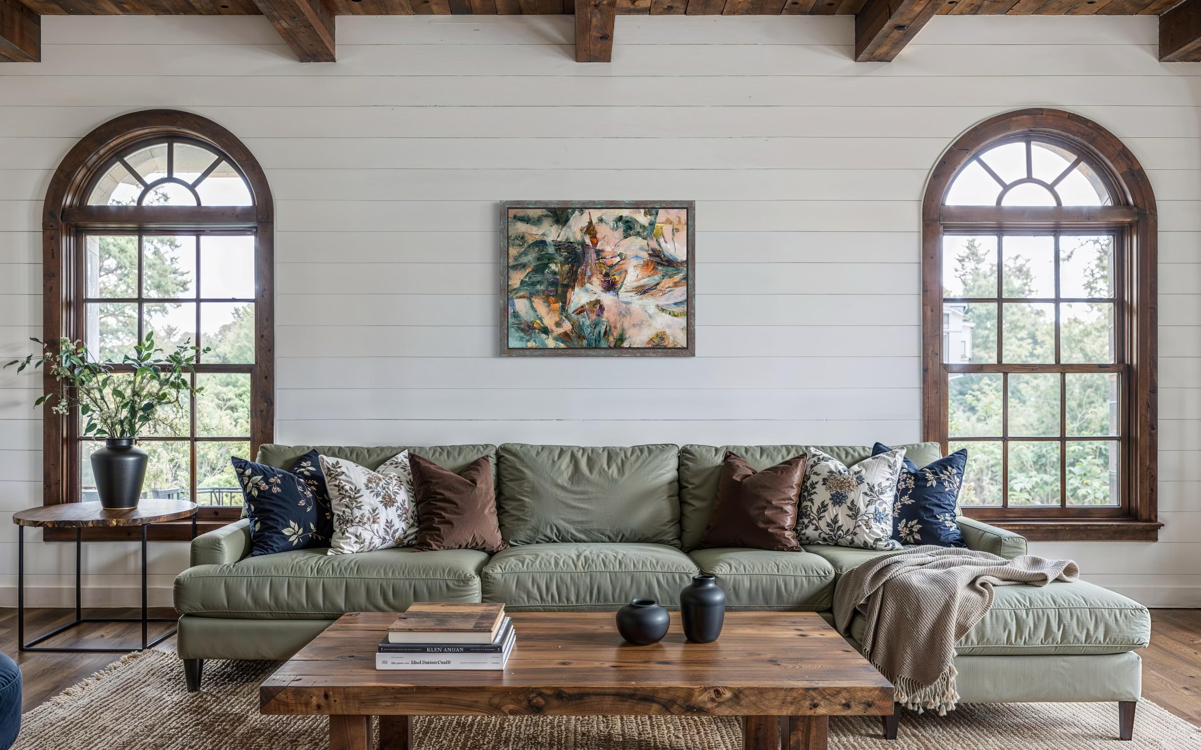 “Waiting for a miracle “ Original abstract painting. Large horizontal For Sale 10