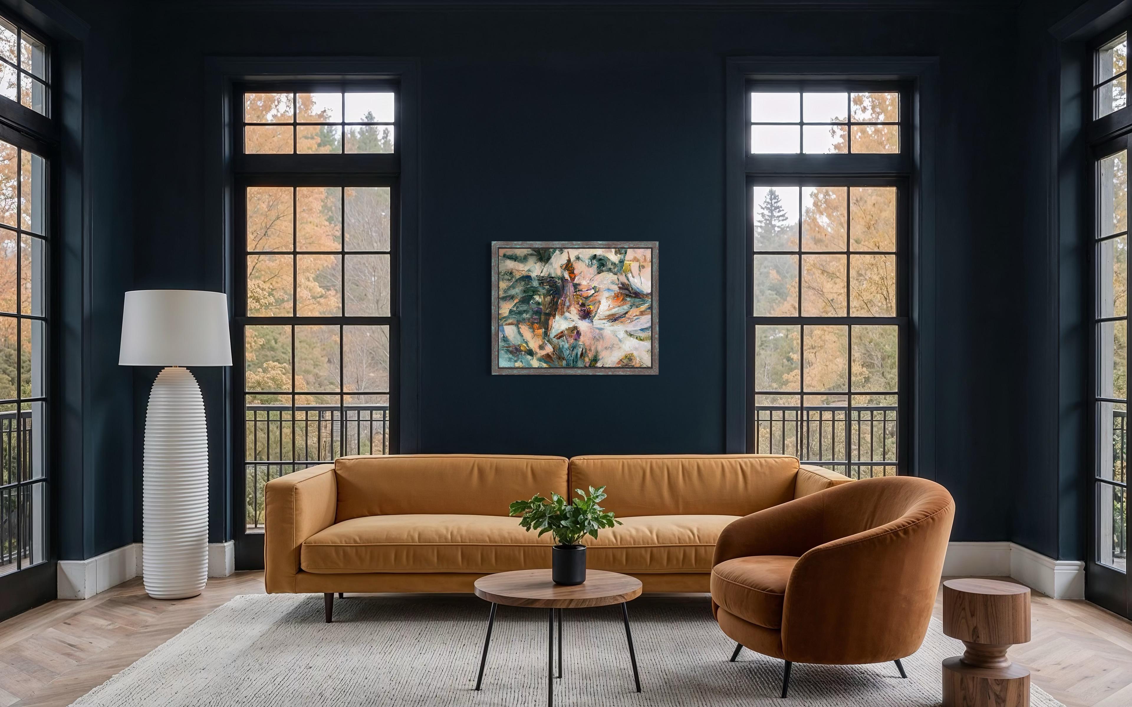 “Waiting for a miracle “ Original abstract painting. Large horizontal For Sale 14