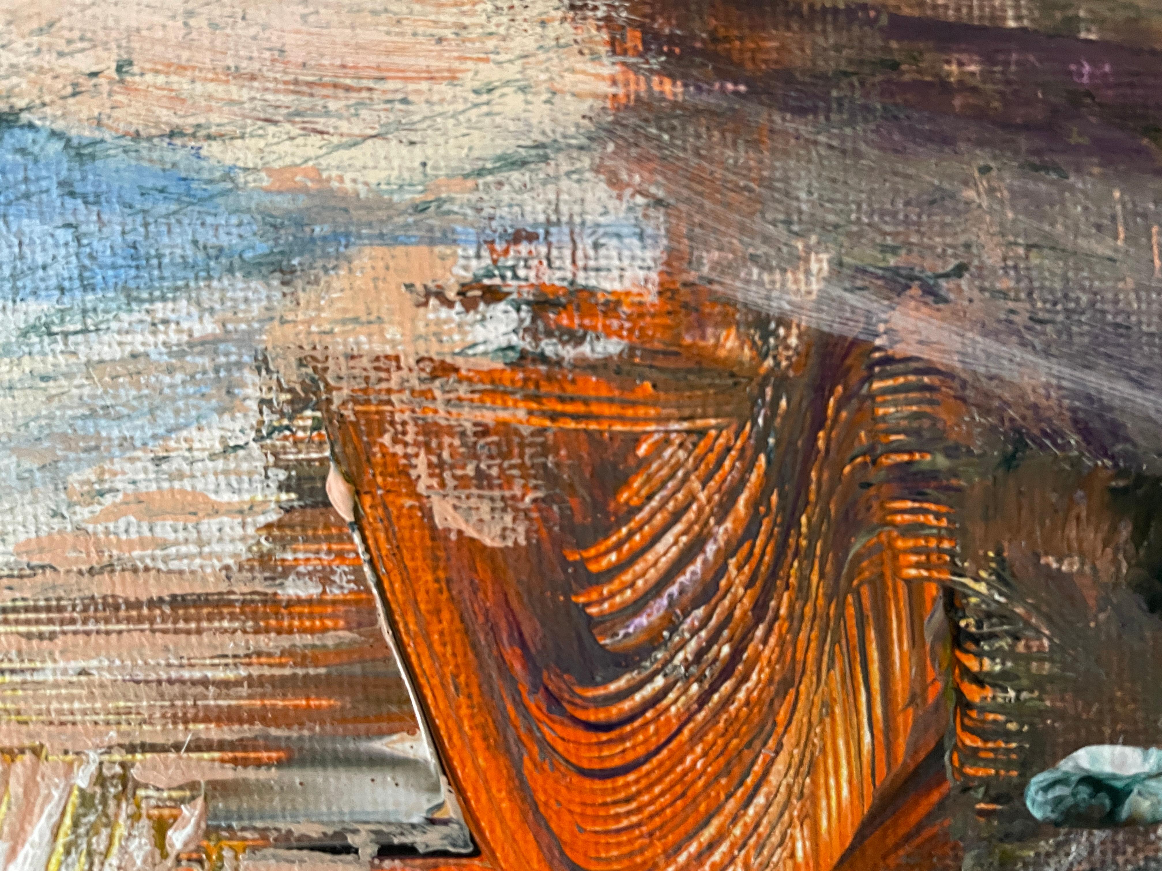 “Waiting for a miracle “ Original abstract painting. Large horizontal For Sale 1